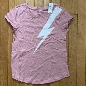 GAP Girl’s Pink Tee with White Lightning Bolt